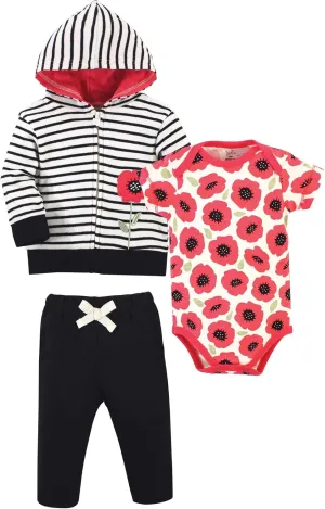 Touched by Nature unisex-baby Organic Cotton Hoodie, Bodysuit Or Tee Top, and Pant