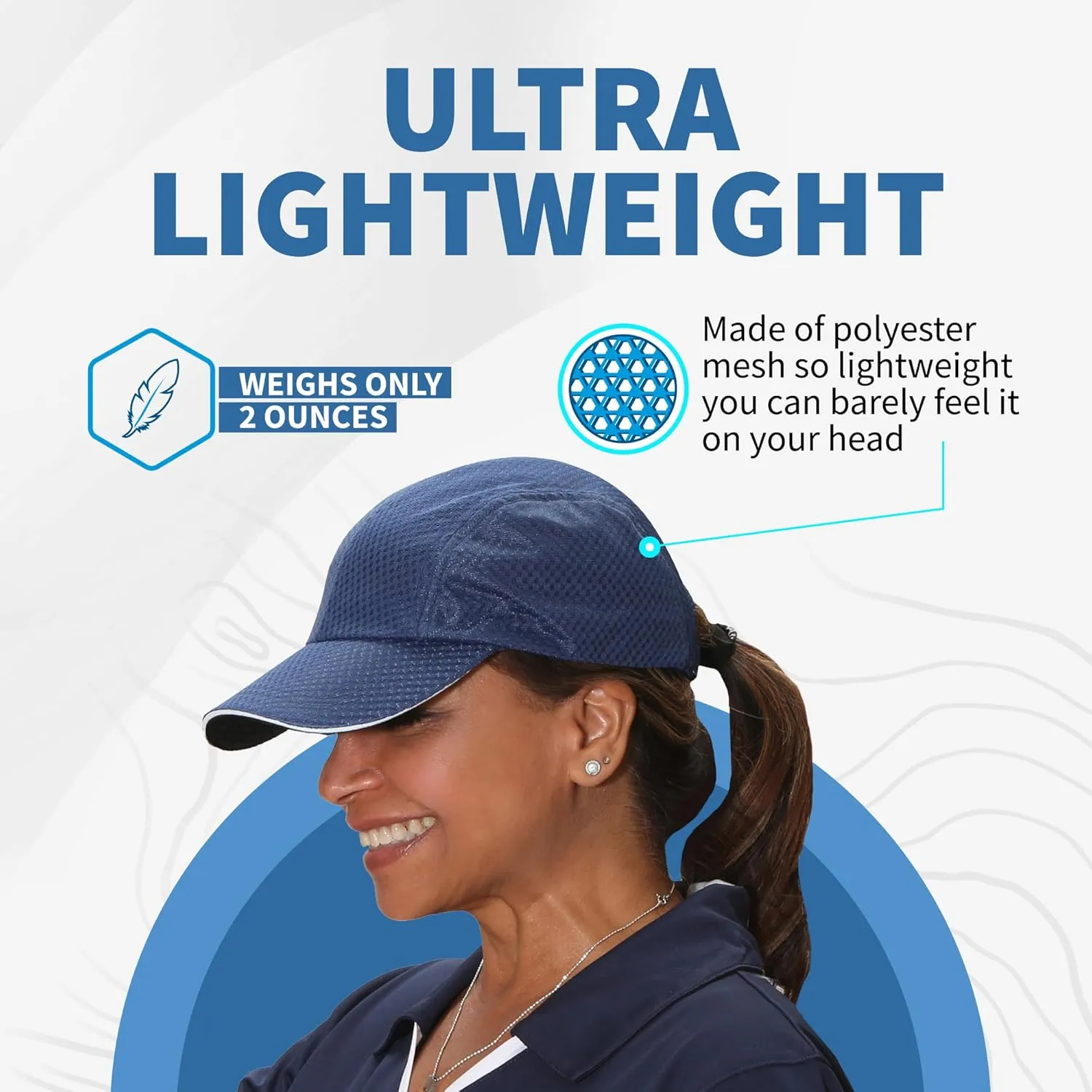 TrailHeads Women's Race Day Performance Running Cap, Lightweight & Quick Drying Mesh Sports Hat with Reflective Trim