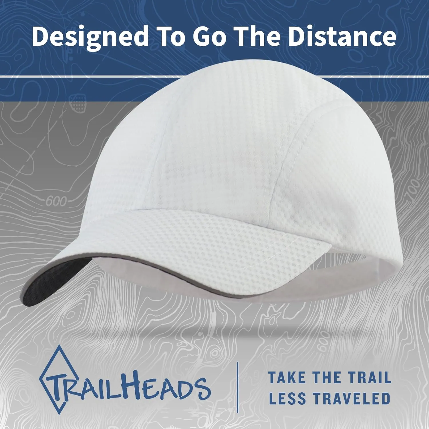TrailHeads Women's Race Day Performance Running Cap, Lightweight & Quick Drying Mesh Sports Hat with Reflective Trim