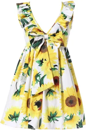Vintage Floral Party Girl's Dress