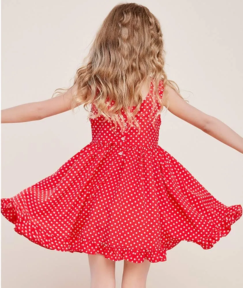 Vintage Floral Party Girl's Dress