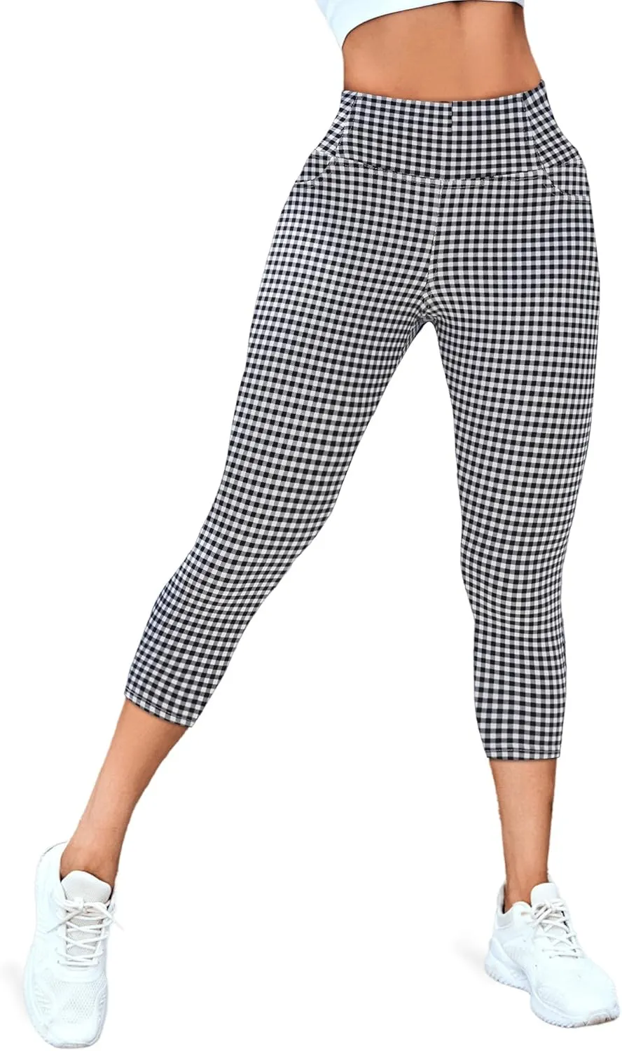 VOOVEEYA Curvy Womens Leggings, High Waisted Yoga Pants with Back Pockets, Tummy Control - Buttery Soft - Stretchy