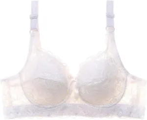 Wireless Bras with Support and Lift Sexy Lace Push Up Full-Coverage Daily Bra Seamless Everyday Comfort Bralette
