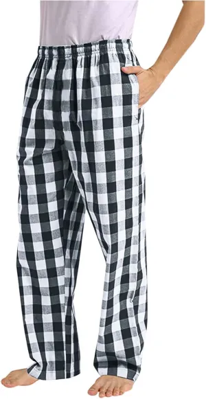 Women Buffalo Plaid Pajama Pants Funny Holiday Elastic Waist Casual Comfy Sleepwear Wide Leg Bottoms