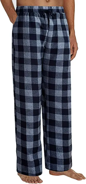 Women Buffalo Plaid Pajama Pants Xmas Print Wide Leg Casual Comfy Loose Stretchy Palazzo Pajama Pants