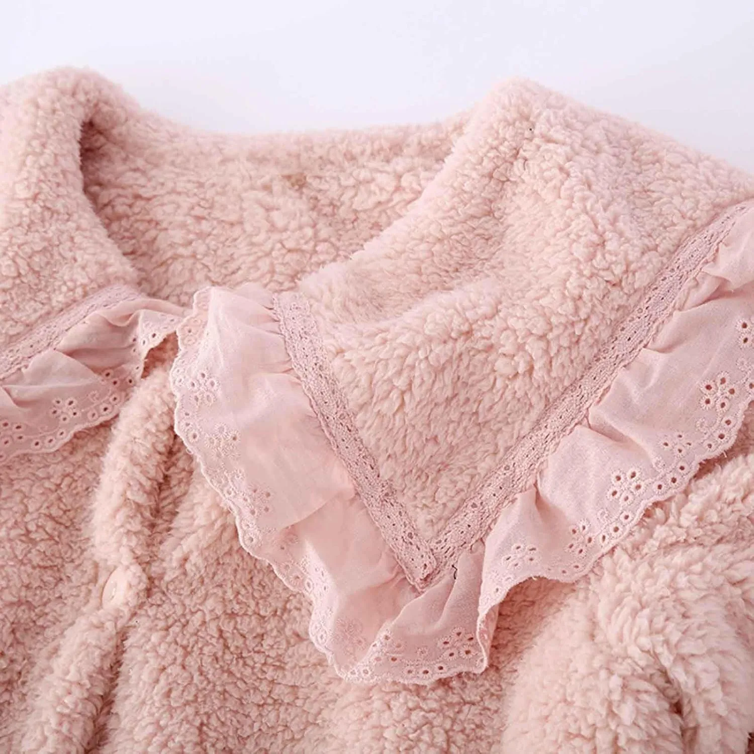 Women Fleece Pajamas Sets 2 Piece Lounge Sets Fluffy Plush Button Down Shirts Soft Pants Comfy Winter Sleepwear