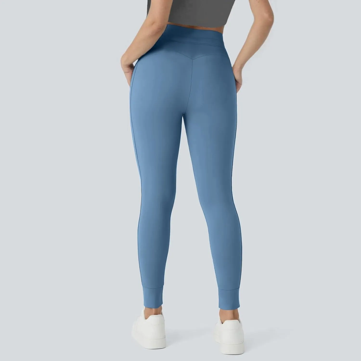 Women Joggers High Waisted Yoga Pants with Pockets Casual Drawstring Yoga Joggers Tummy Control Athletic Leggings