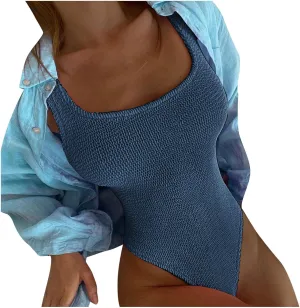 Women Sexy Tummy Control One Piece Swimsuits Supportive Slimming Bathing Suit Trendy Vintage Swimwear Plus Size