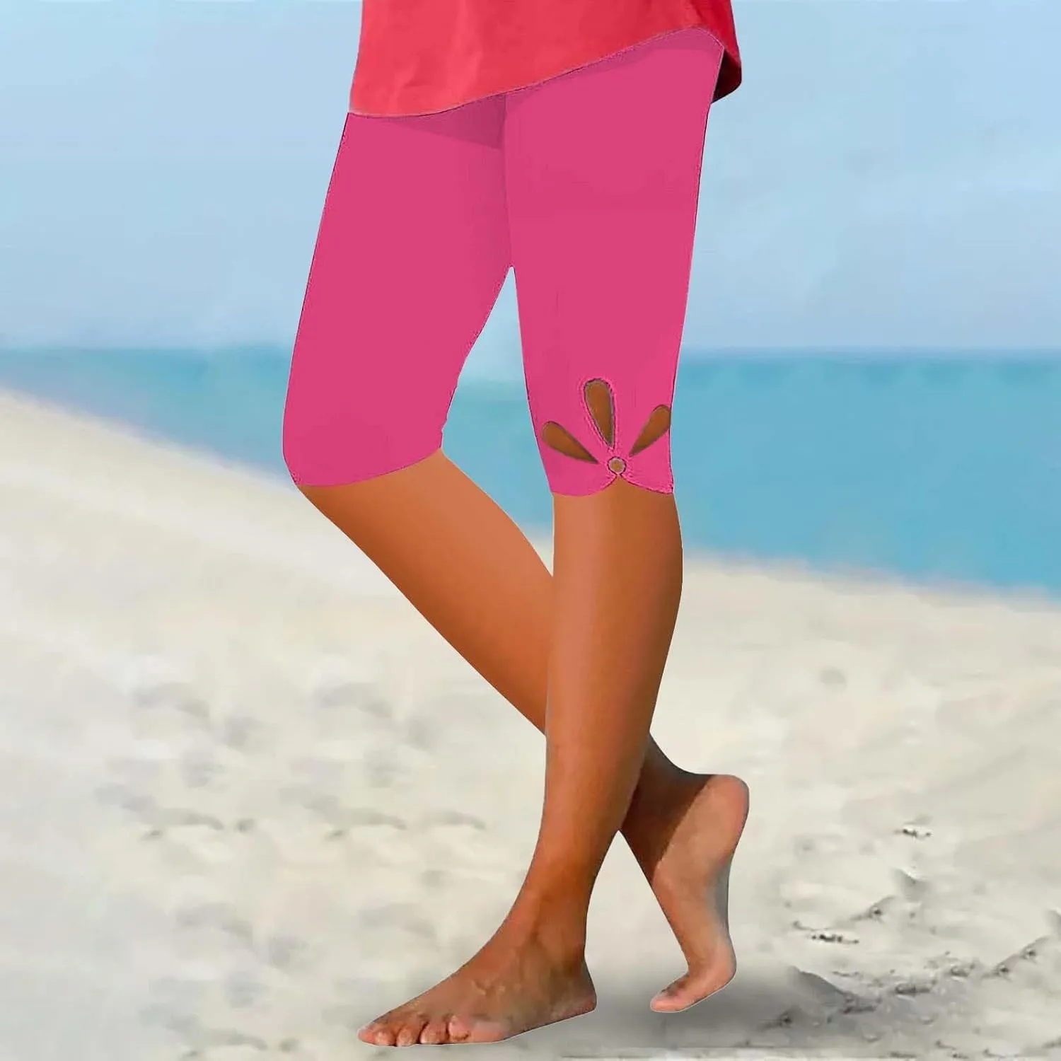 Womens Capris for Summer Dressy Cropped High Waist Yoga Pants Comfy Stretchy Leggings 2025 Workout Compression Pants
