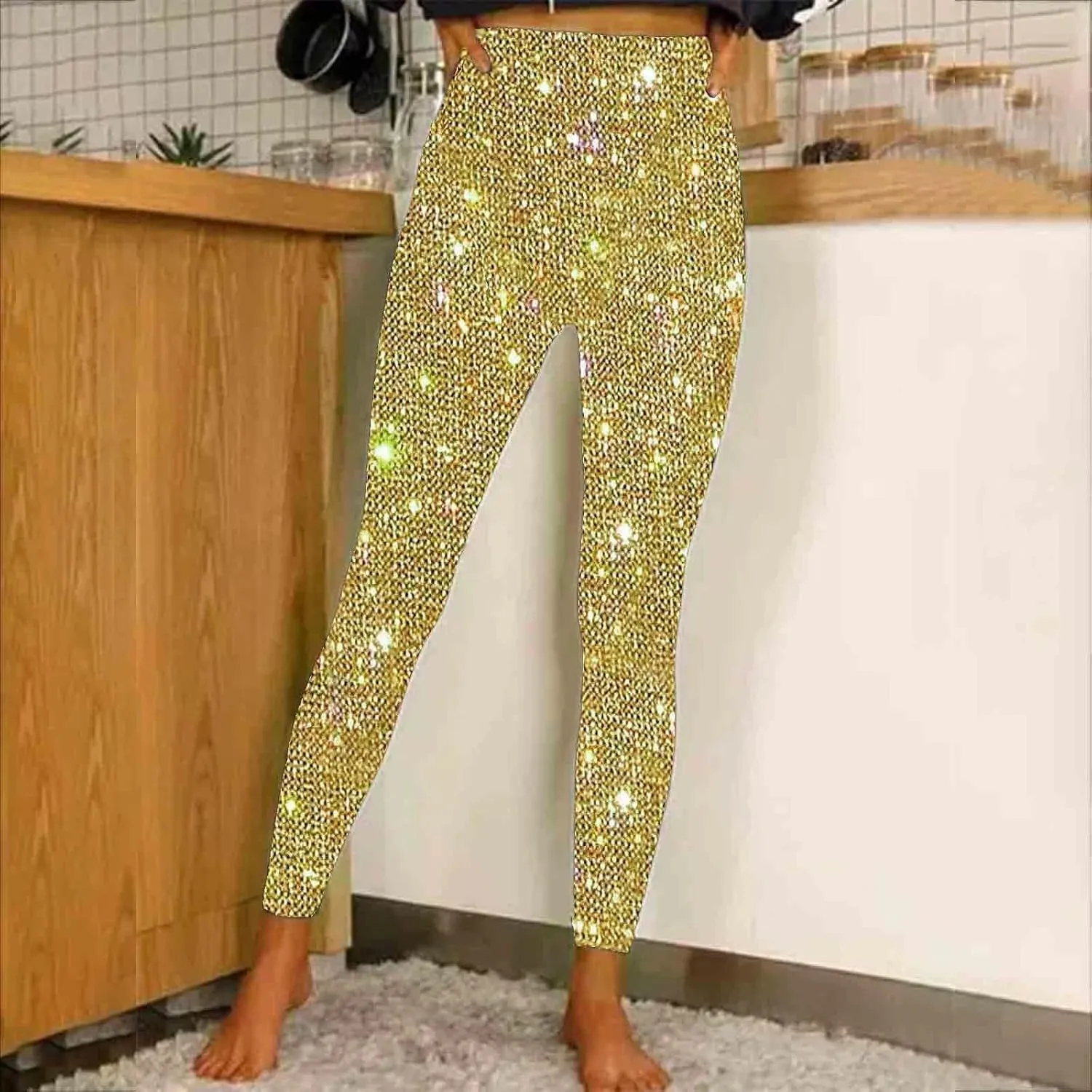 Women's Flare Yoga Pants with Pockets Color Casual Elastic High Waist Thread Simple Fit Sexy Sports for Yoga Gym