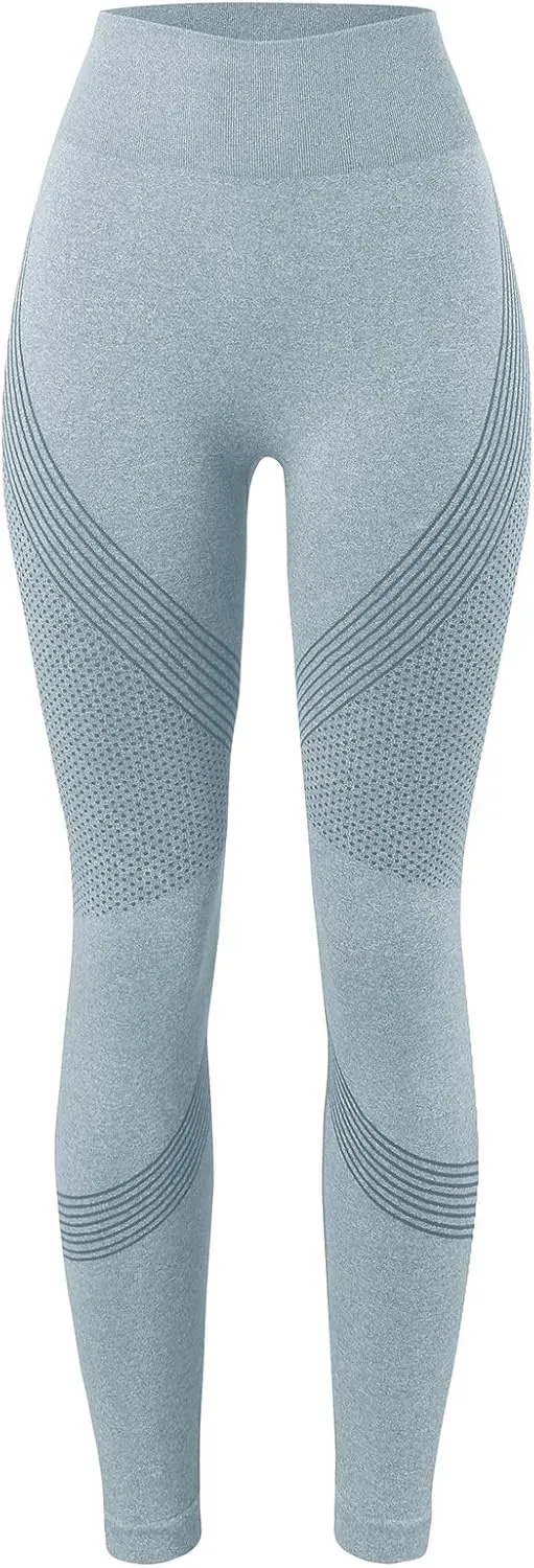 Womens High Waist Yoga Pants Smile Contour Tummy Control Slimming Booty Leggings Workout Running Butt Lift Tights