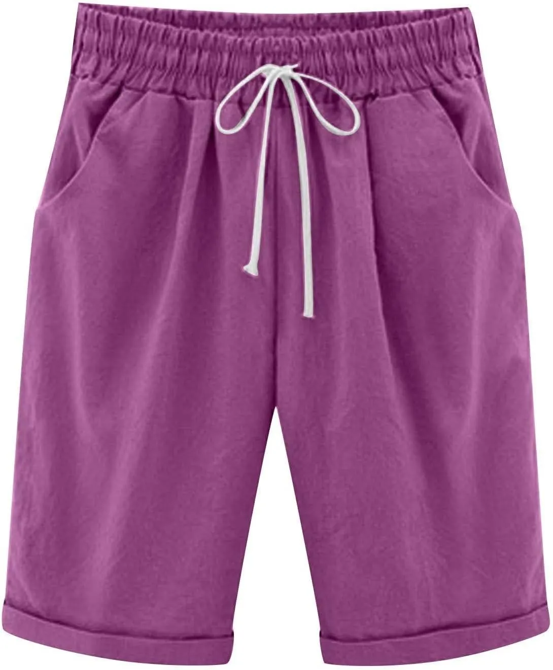 Women's Linen Summer Palazzo Pants Flowy Wide Leg Boho Beach Pants High Waist Lounge Trousers with Pocket