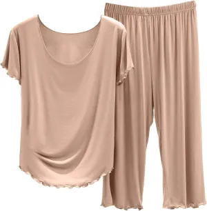 Women's Pajama Set Set Long Sleeve Button Up Sleepwear Soft Lightweight Comfy Long Sleepwear Bride Soft Pj Lounge