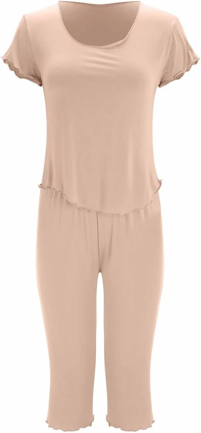 Women's Pajama Set Set Long Sleeve Button Up Sleepwear Soft Lightweight Comfy Long Sleepwear Bride Soft Pj Lounge