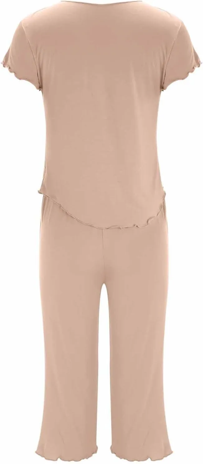 Women's Pajama Set Set Long Sleeve Button Up Sleepwear Soft Lightweight Comfy Long Sleepwear Bride Soft Pj Lounge