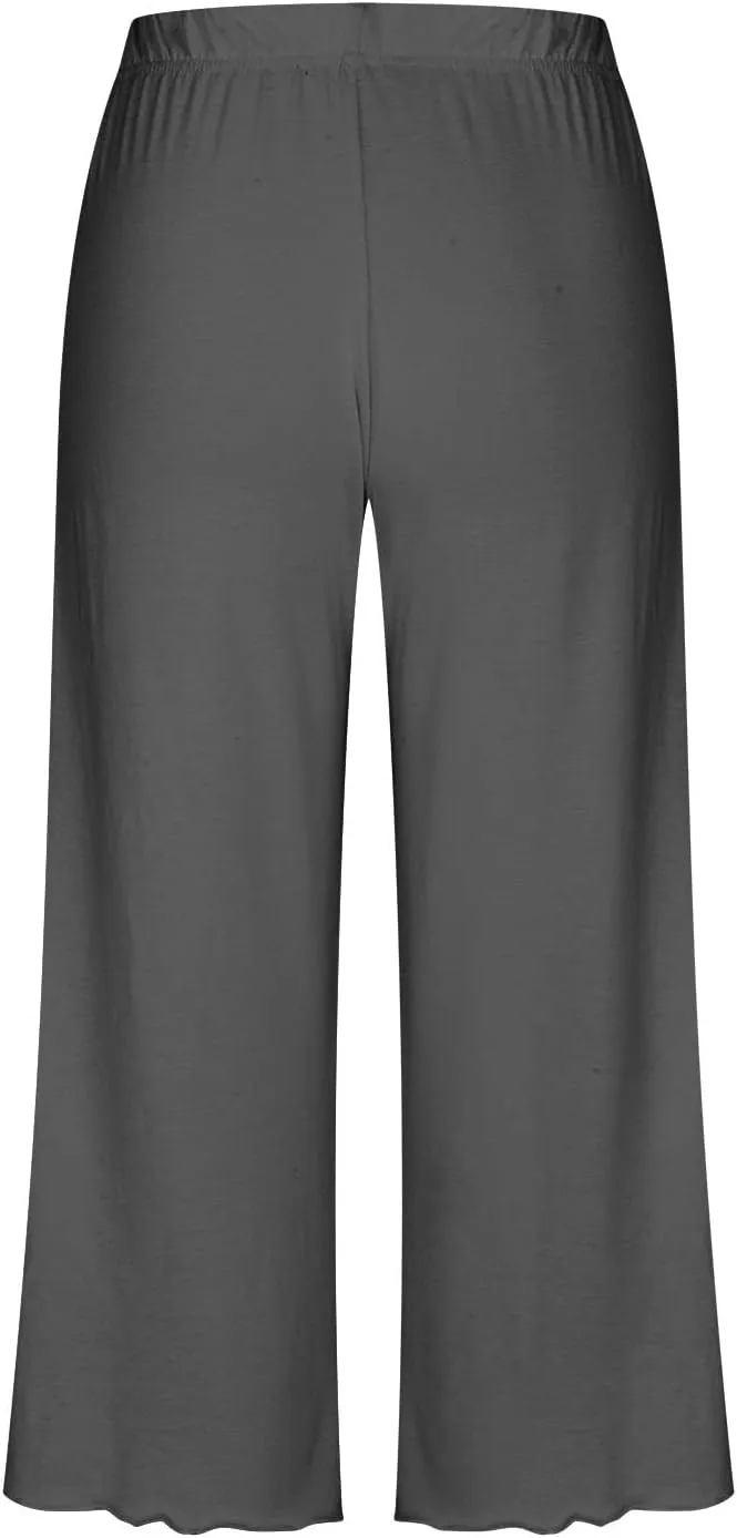 Womens Pajamas Comfy Soft 2 Piece Lounge Sets Nightshirt Capri Pants Pjs Loungewear Matching Outfits Sleepwear