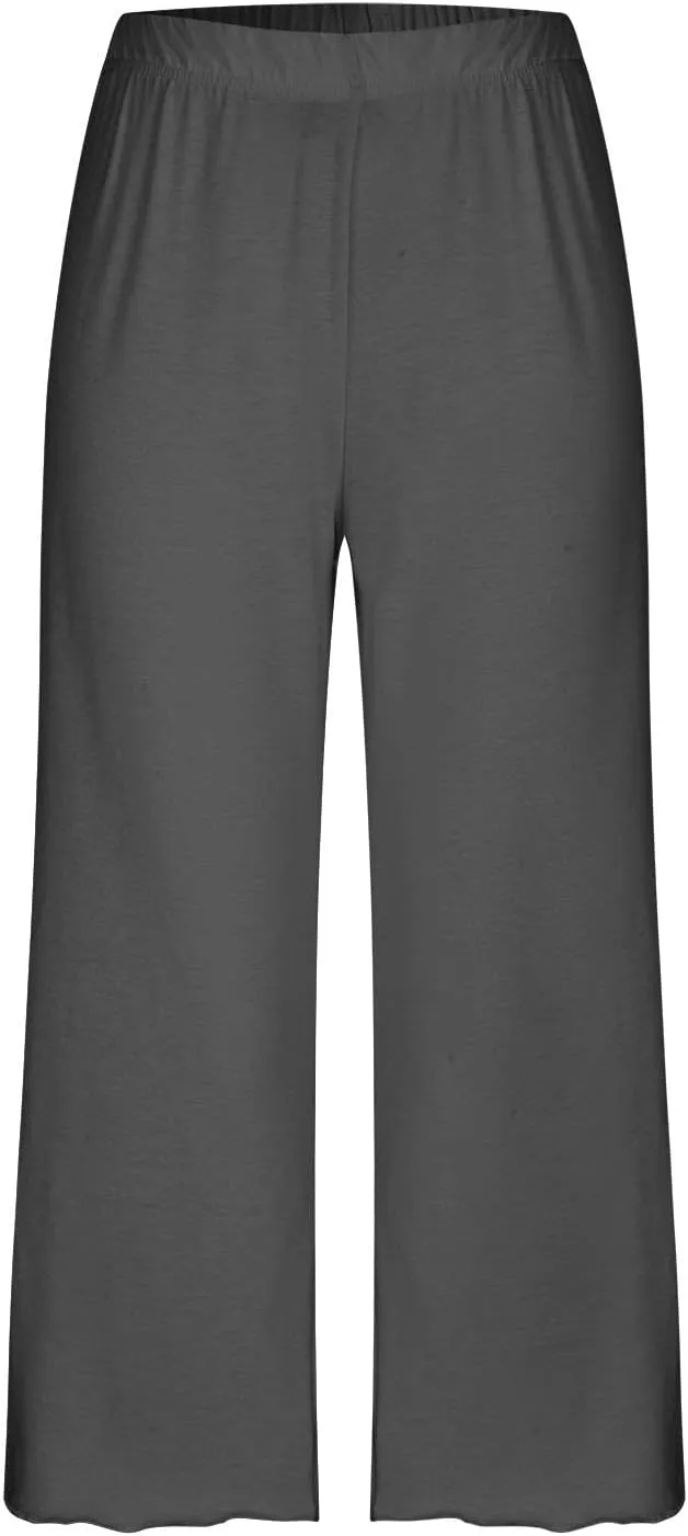 Womens Pajamas Comfy Soft 2 Piece Lounge Sets Nightshirt Capri Pants Pjs Loungewear Matching Outfits Sleepwear