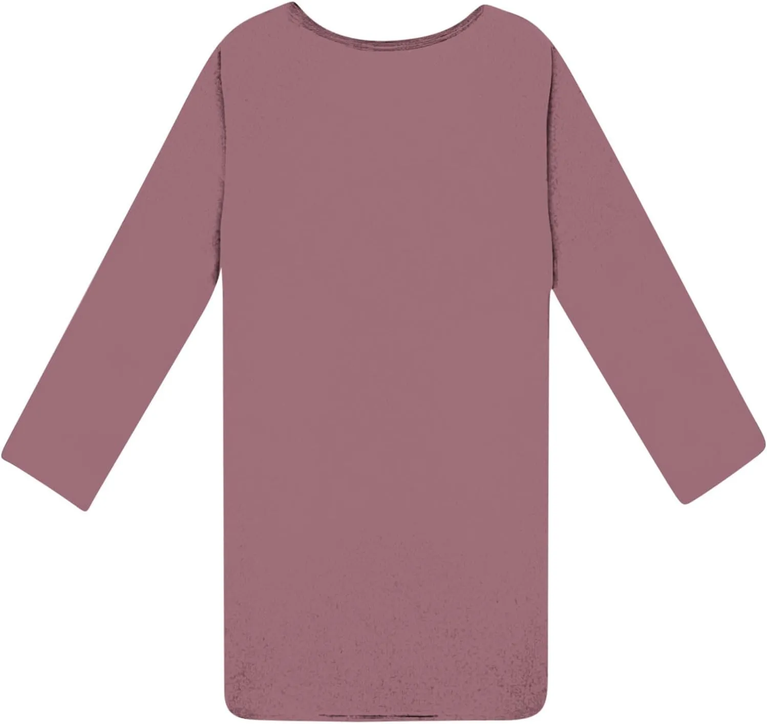 Womens Round Neck Long Sleeve Mini Dress Casual Loose Fit Shift Dress Nightgown Soft Sleep Dress Plus Size Sleepwear
