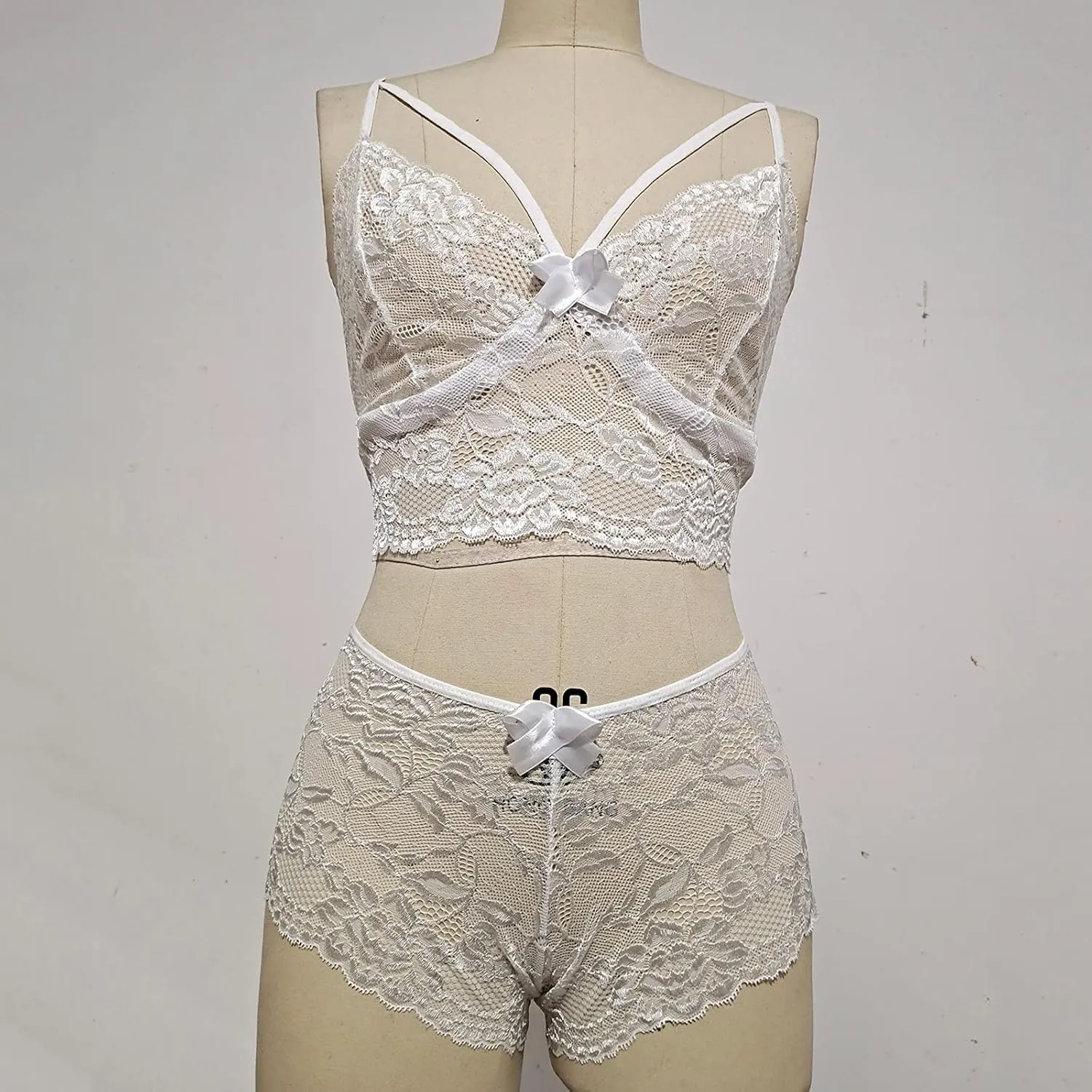 Womens Sexy Lingerie Lace Babydoll Chemise Sleepwear Transparent Garter Tights Teddy Bodysuit Nightwear