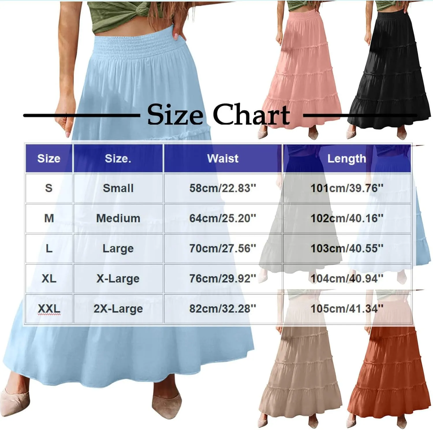 Womens Skirts for Women Rayon Beach Holiday Boho Hawaiian Pleated Peplum High Cut Maxi Long 2025 Trendy