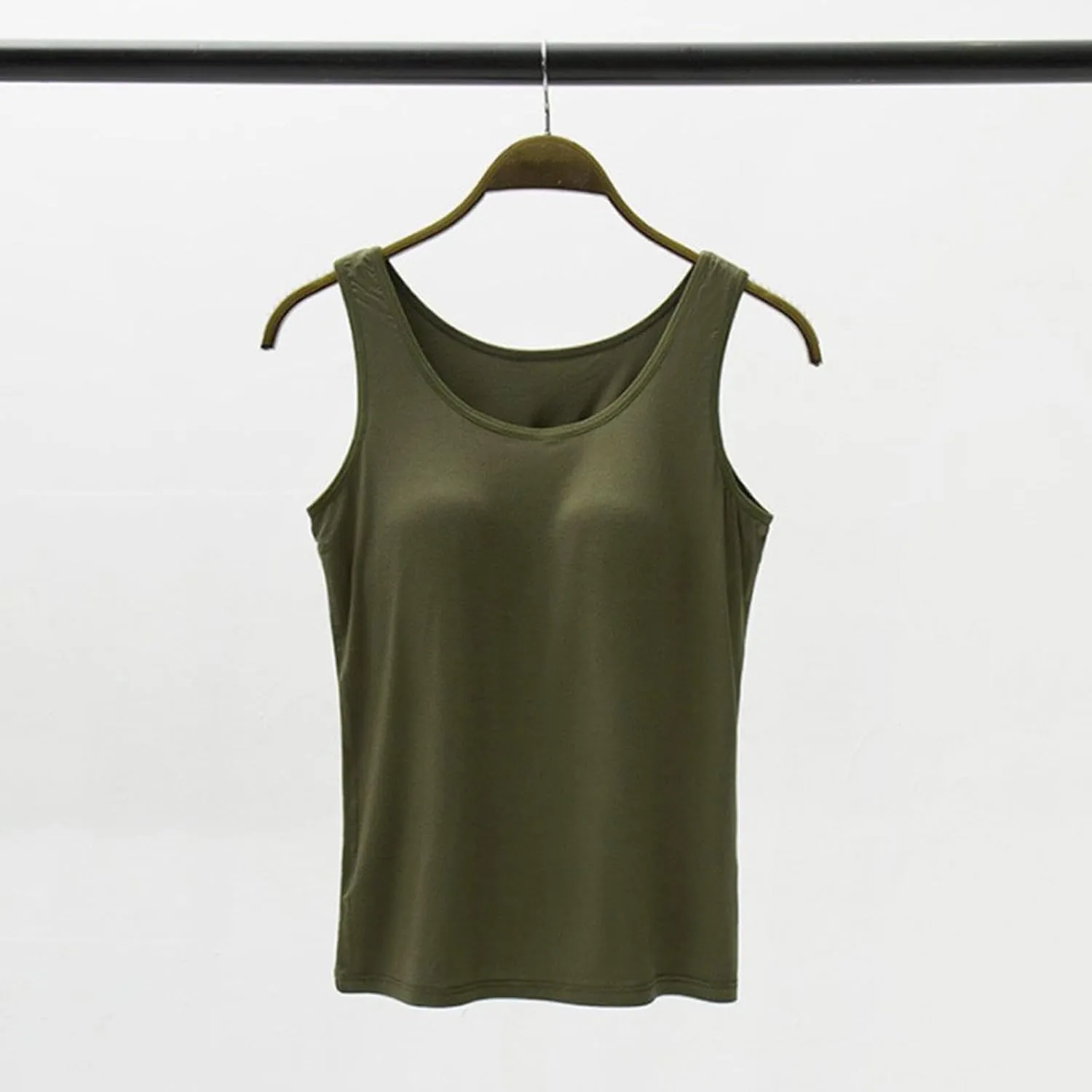 Womens Tank Tops Athletic Built in Bra Strappy Stretch Sports Bra Longline Outerwear Yoga Fitness Workout Crop Tops