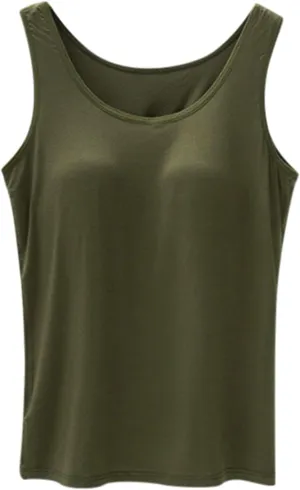 Womens Tank Tops Athletic Built in Bra Strappy Stretch Sports Bra Longline Outerwear Yoga Fitness Workout Crop Tops