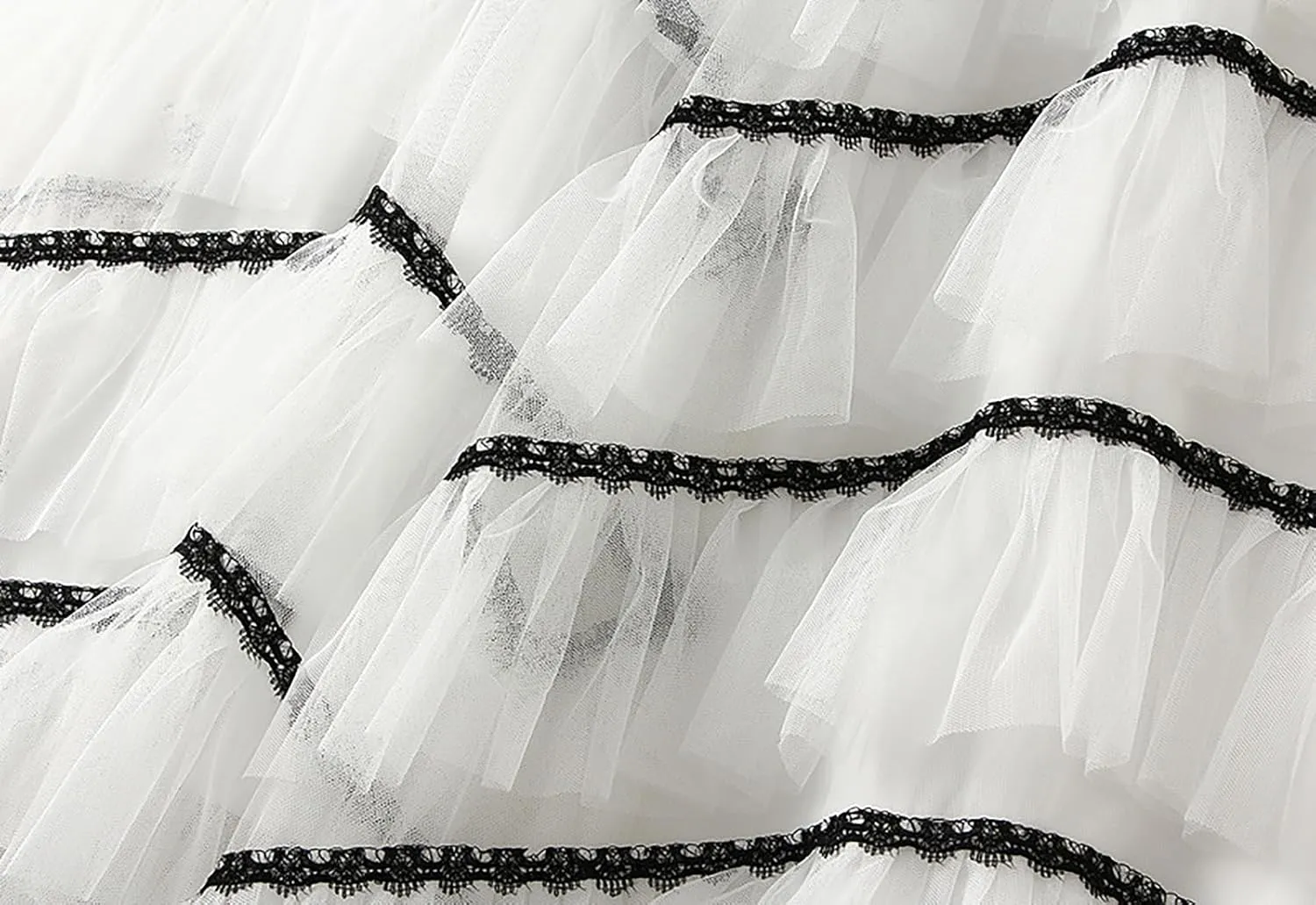 Women's Tiered Layered Tulle Dance Long Maxi Skirt Elastic Waist Tutu Puffy Ruffle Cake A Line Maxi Skirt