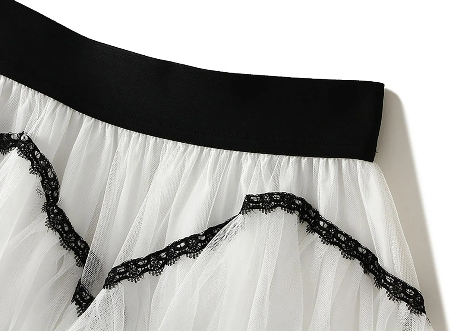 Women's Tiered Layered Tulle Dance Long Maxi Skirt Elastic Waist Tutu Puffy Ruffle Cake A Line Maxi Skirt