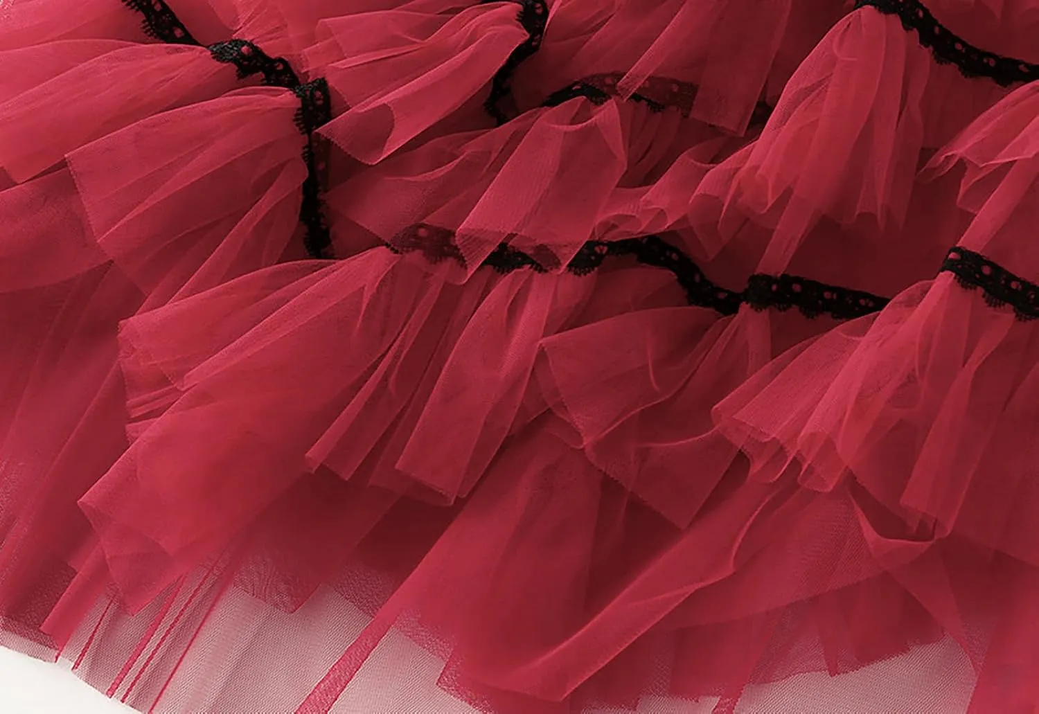 Women's Tiered Layered Tulle Dance Long Maxi Skirt Elastic Waist Tutu Puffy Ruffle Cake A Line Maxi Skirt