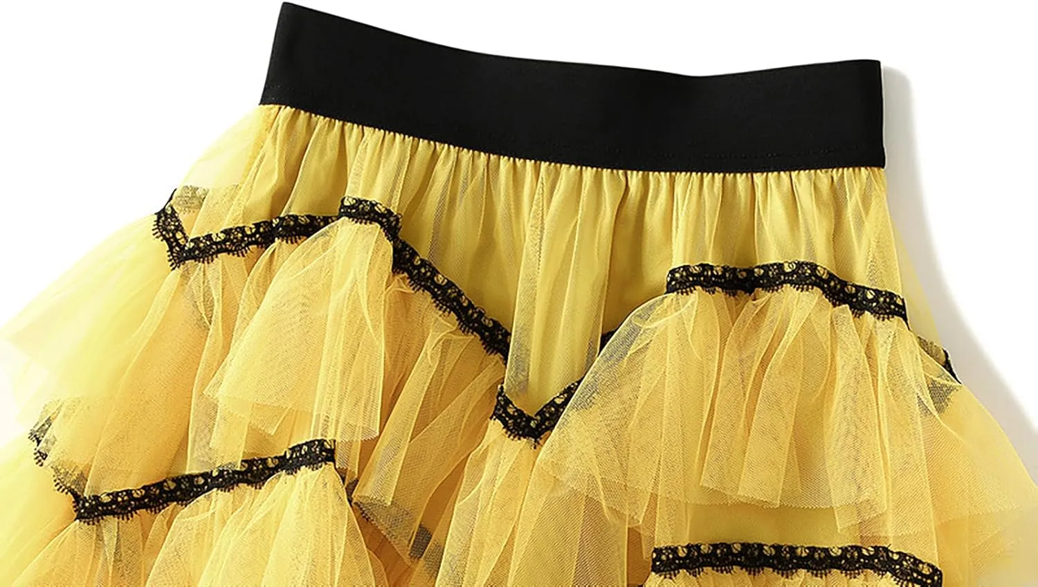 Women's Tiered Layered Tulle Dance Long Maxi Skirt Elastic Waist Tutu Puffy Ruffle Cake A Line Maxi Skirt
