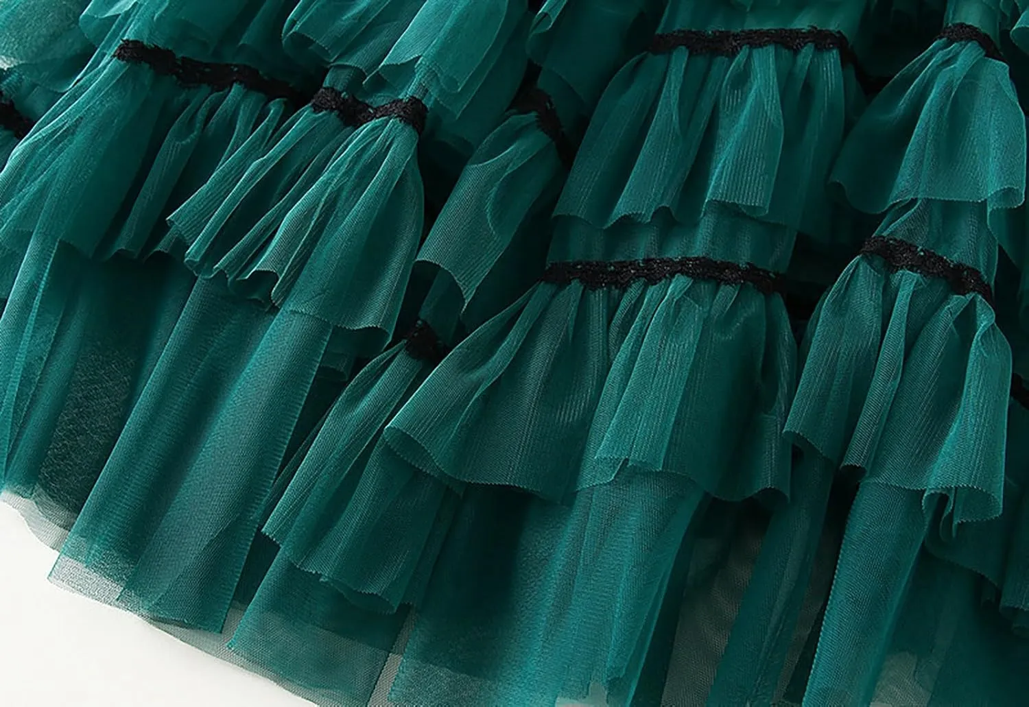 Women's Tiered Layered Tulle Dance Long Maxi Skirt Elastic Waist Tutu Puffy Ruffle Cake A Line Maxi Skirt