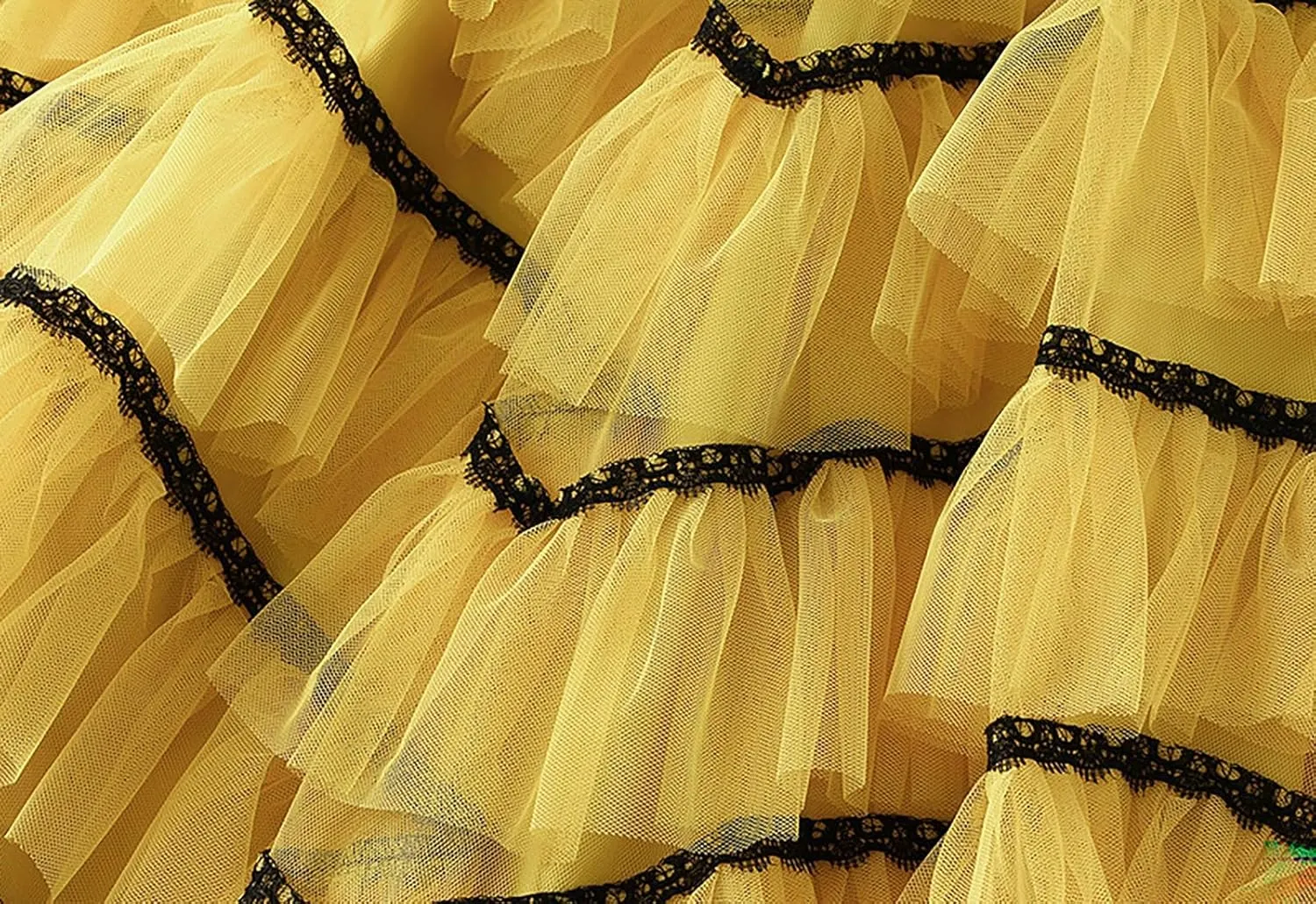 Women's Tiered Layered Tulle Dance Long Maxi Skirt Elastic Waist Tutu Puffy Ruffle Cake A Line Maxi Skirt