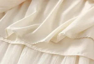 Women's Tulle Layered Mesh Maxi Skirt High Waist Irregular Ruffle Tiered Puffy Tutu Long Flowy Skirts