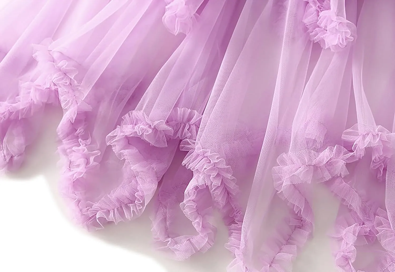 Women's Tulle Mesh Tiered Layered Midi Skirts Irregular Tutu Bubble Fairy Ruffle Long Skirt