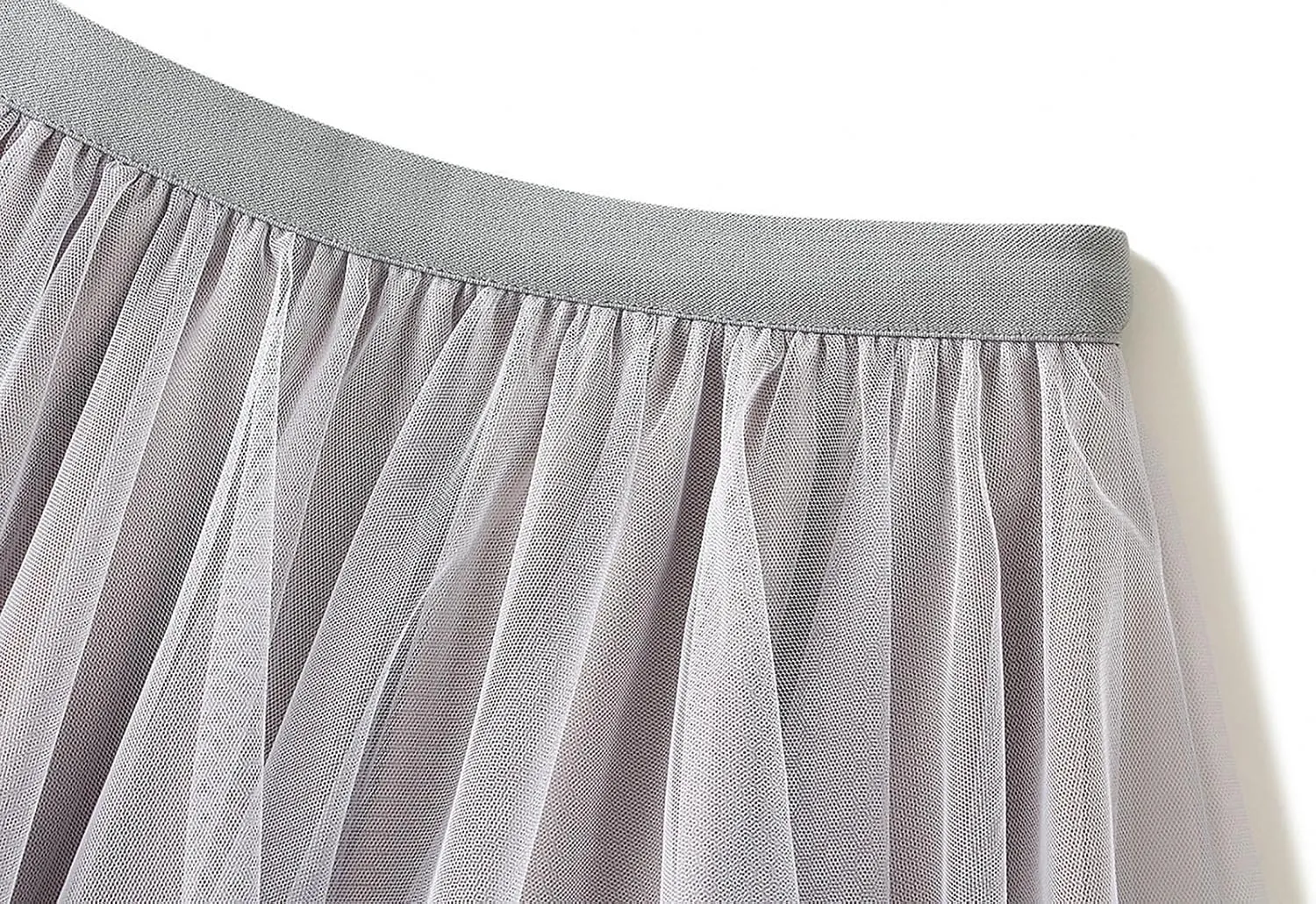 Women's Tulle Mesh Tiered Layered Midi Skirts Irregular Tutu Bubble Fairy Ruffle Long Skirt