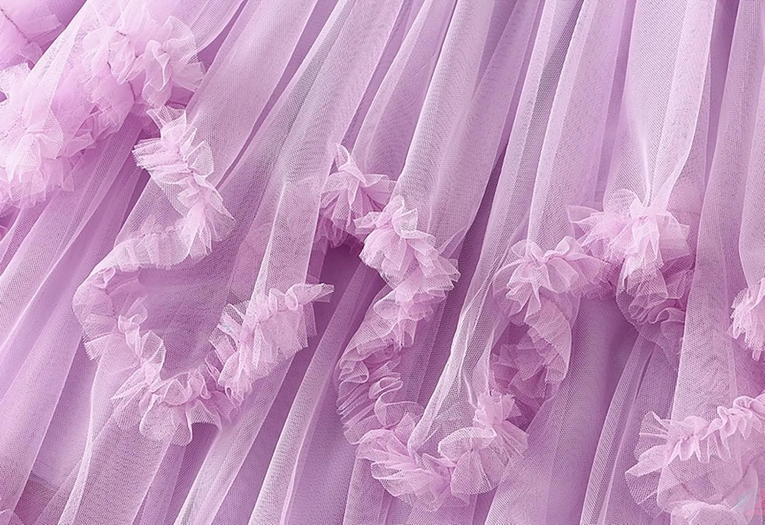 Women's Tulle Mesh Tiered Layered Midi Skirts Irregular Tutu Bubble Fairy Ruffle Long Skirt