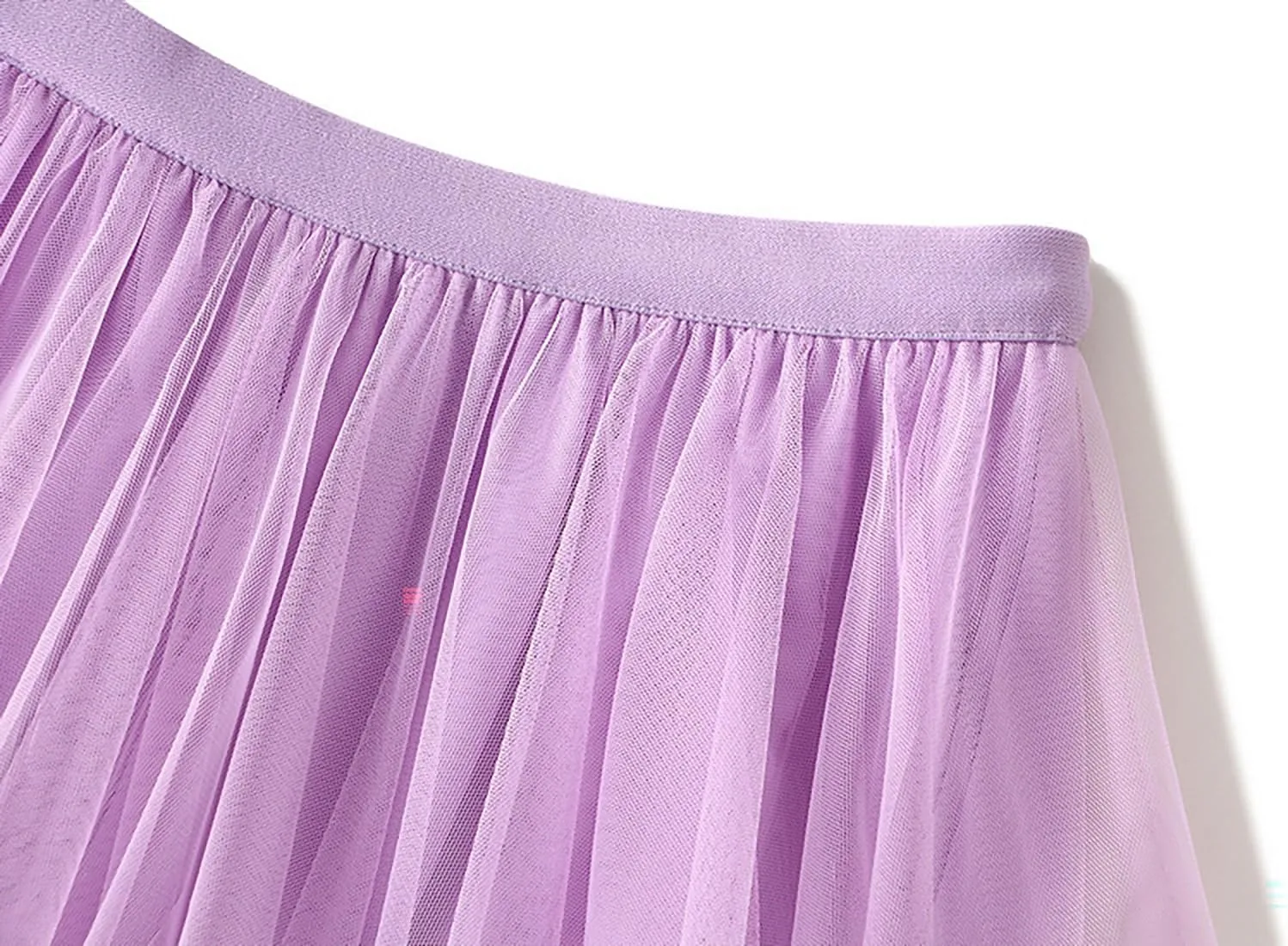 Women's Tulle Mesh Tiered Layered Midi Skirts Irregular Tutu Bubble Fairy Ruffle Long Skirt