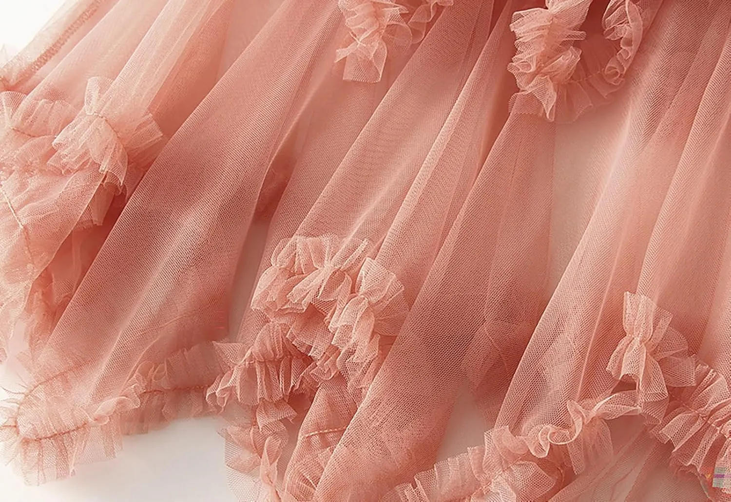 Women's Tulle Mesh Tiered Layered Midi Skirts Irregular Tutu Bubble Fairy Ruffle Long Skirt