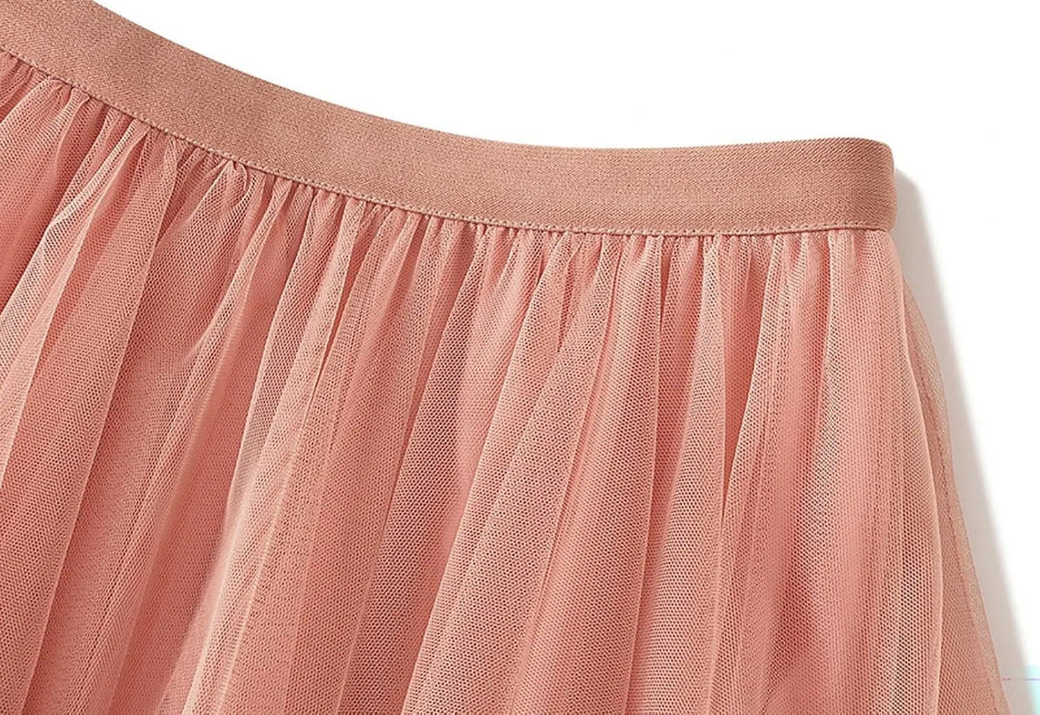 Women's Tulle Mesh Tiered Layered Midi Skirts Irregular Tutu Bubble Fairy Ruffle Long Skirt