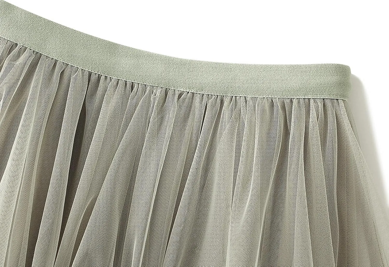 Women's Tulle Mesh Tiered Layered Midi Skirts Irregular Tutu Bubble Fairy Ruffle Long Skirt