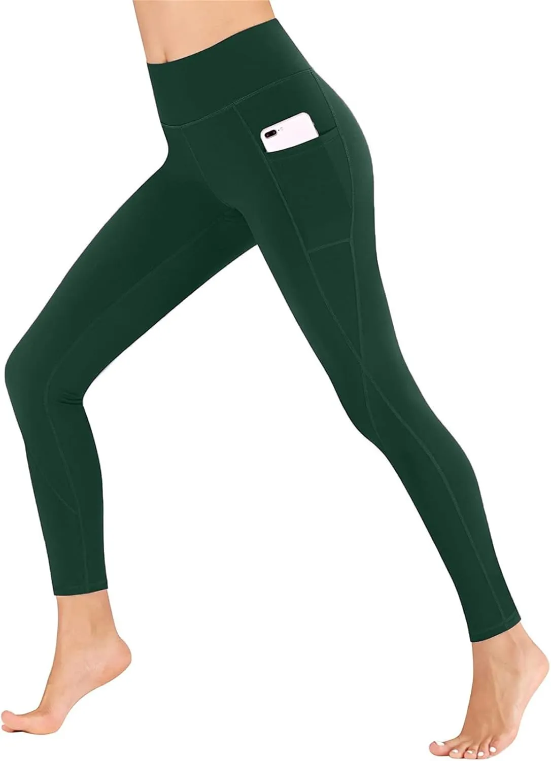 Womens Yoga Pants with Pockets Compression High Waist Tummy Control Leggings Workout Athletic Running Tights