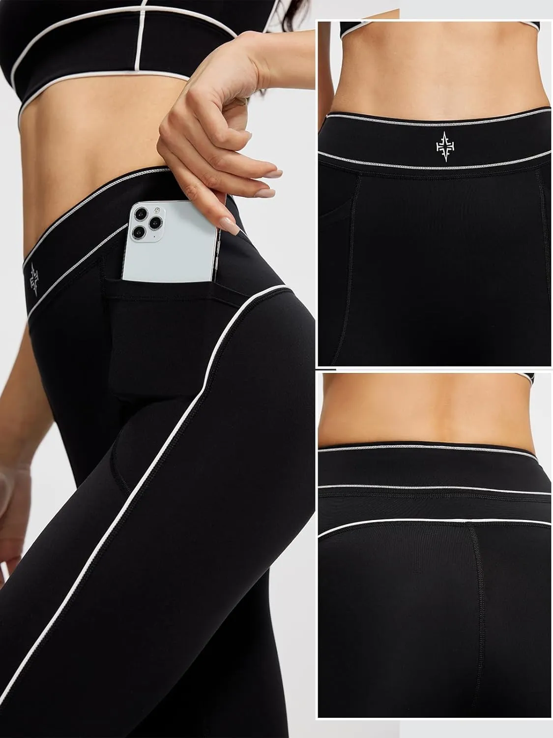Workout Leggings for Women High Waist Tummy Control Yoga Leggings with Pockets Running Gym Yoga Pants