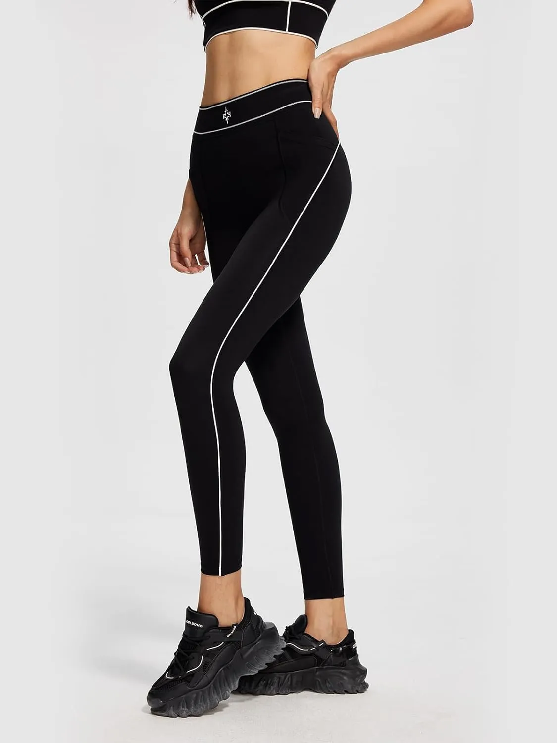 Workout Leggings for Women High Waist Tummy Control Yoga Leggings with Pockets Running Gym Yoga Pants