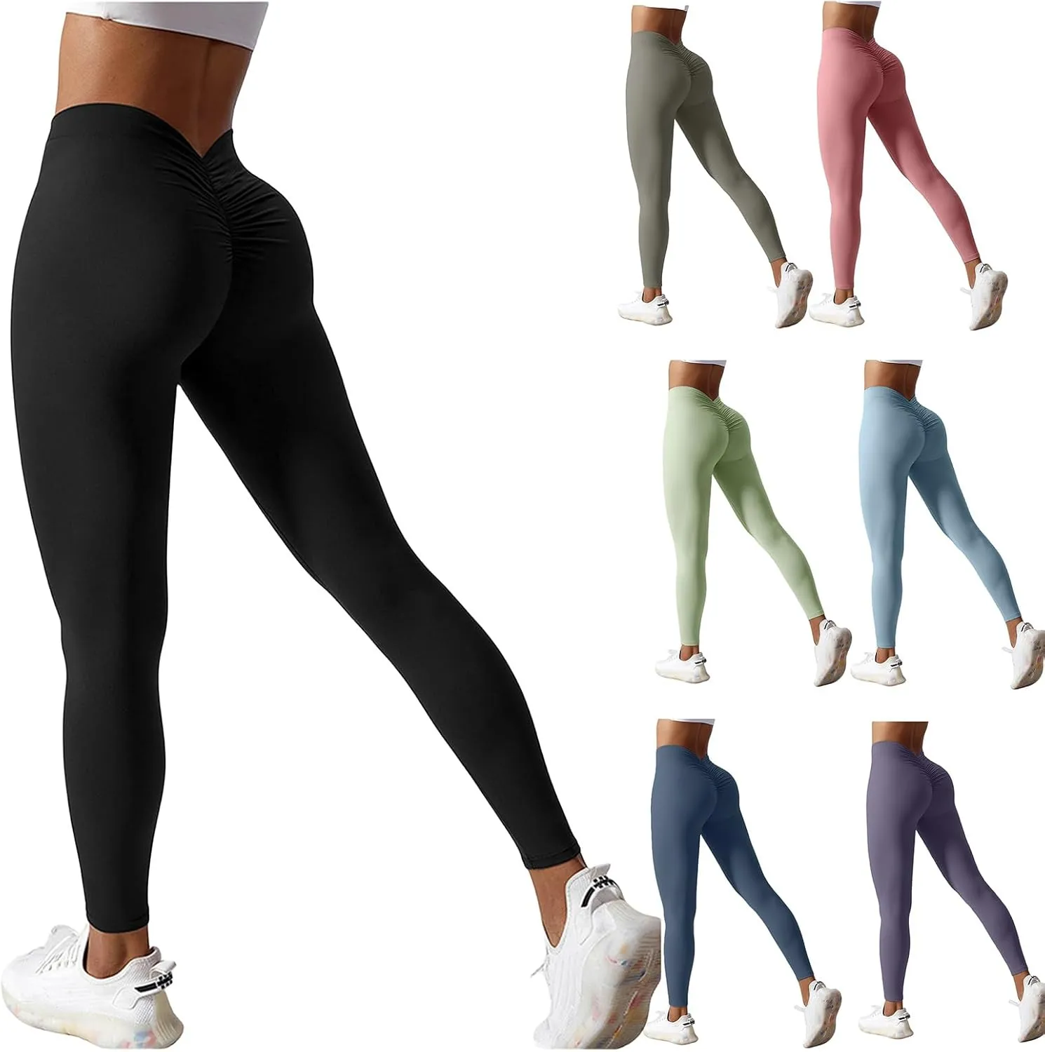 Yoga Leggings for Women High Waist Tummy Control Pants Buttery Soft Non See Through Leggings Workout Yoga Pants