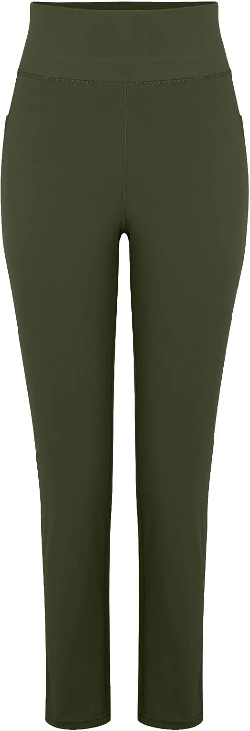 Yoga Pants Pants Women's Wide Casual Slim Leg Pants Loose Yoga Color Yoga Crossover Yoga Pants with Tummy Control