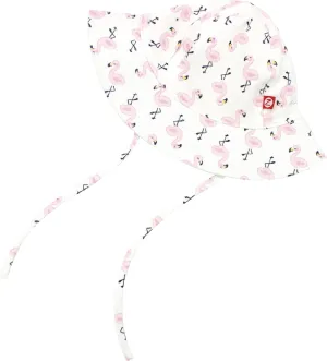 Zutano Bucket Sun Hat for Toddlers and Babies, Cotton Summer Baby Hat with Floppy, Wide Brim, Pretty Flamingo, 18M